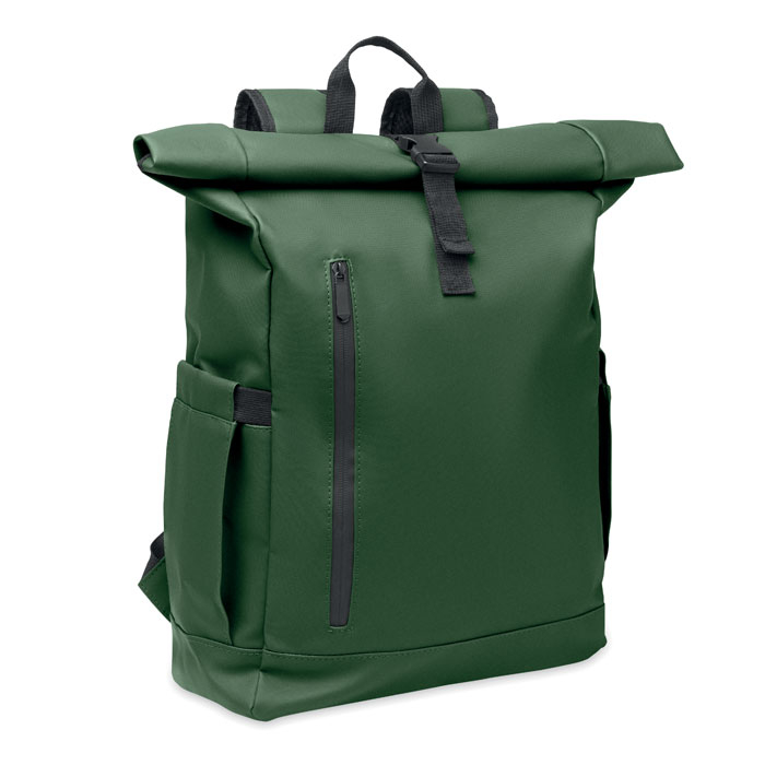 Sac à dos 600D RPET personnalisable Bangkok Roll Vert fonce